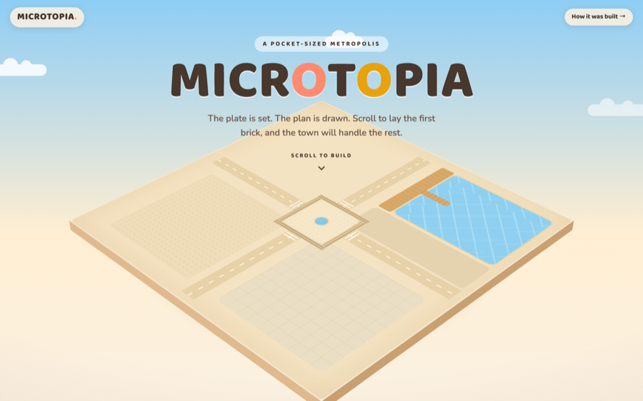 Pass 1: the empty diorama plate with roads and water, before fixes